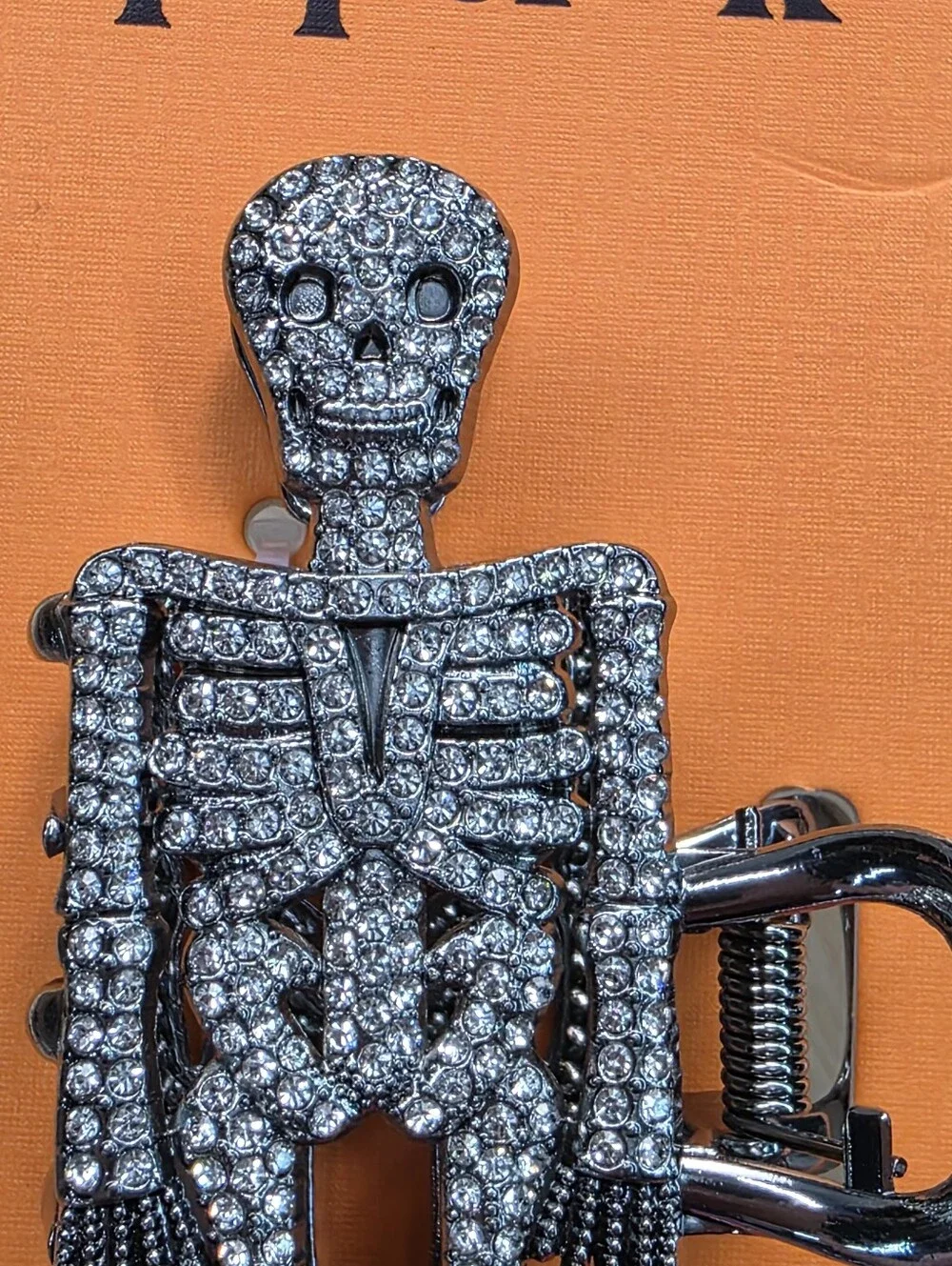🔹️NWT Skeleton Shimmery Rhinestone Metal Claw Hair Clip
